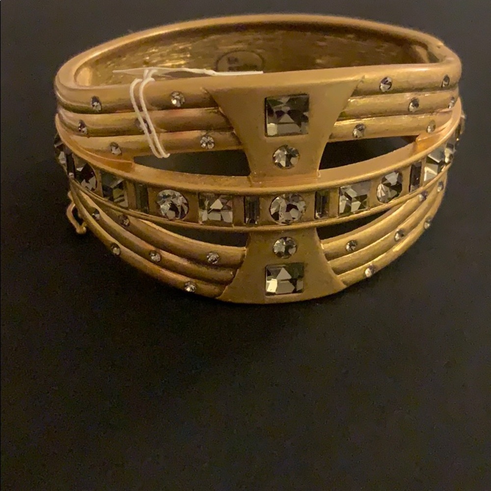 Lia Sophia Empire cut crystal bangle bracelet